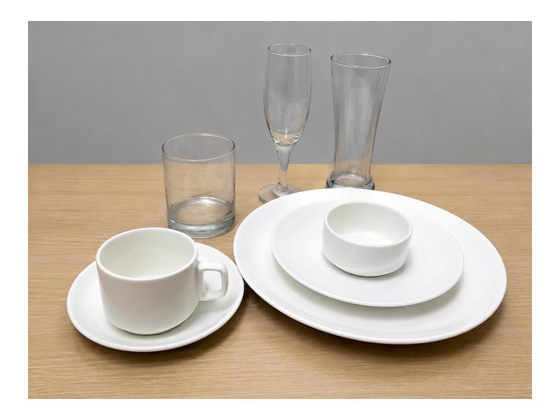 Bonechina Crockery Set on rent in Gurugram — Vatika Tent House
